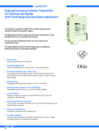 Thumbnail of document Data Sheet - IsoPAQ-51P High-performance Isolation Transmitter